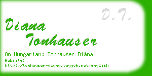 diana tonhauser business card
